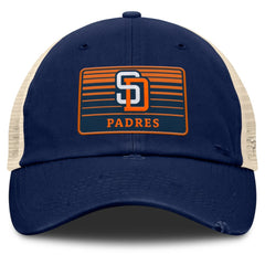 San Diego Padres Fanatics Cooperstown Collection Eastbound Mesh Adjustable Hat - Navy/Natural - Fanatics Lifestyle