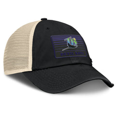 Tampa Bay Rays Fanatics Cooperstown Collection Eastbound Mesh Adjustable Hat - Black/Natural - Fanatics Sale