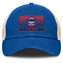 Chicago Cubs Fanatics Cooperstown Collection Eastbound Mesh Adjustable Hat - Royal/Natural - Fanatics Discount