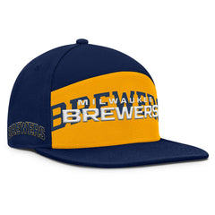 Milwaukee Brewers Fanatics Clubhouse Splitter Snapback Hat - Navy/Gold - Fanatics Lifestyle