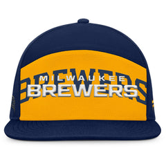 Milwaukee Brewers Fanatics Clubhouse Splitter Snapback Hat - Navy/Gold - Fanatics Lifestyle