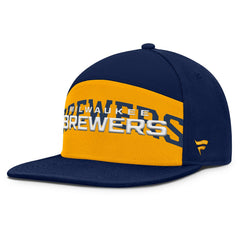 Milwaukee Brewers Fanatics Clubhouse Splitter Snapback Hat - Navy/Gold - Fanatics Lifestyle