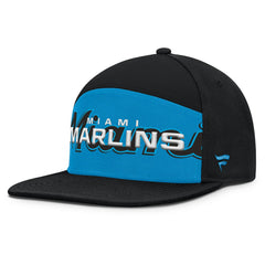 Miami Marlins Fanatics Clubhouse Splitter Snapback Hat - Black/Blue - Fanatics Sale