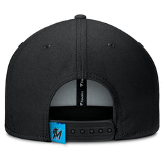 Miami Marlins Fanatics Clubhouse Splitter Snapback Hat - Black/Blue - Fanatics Sale