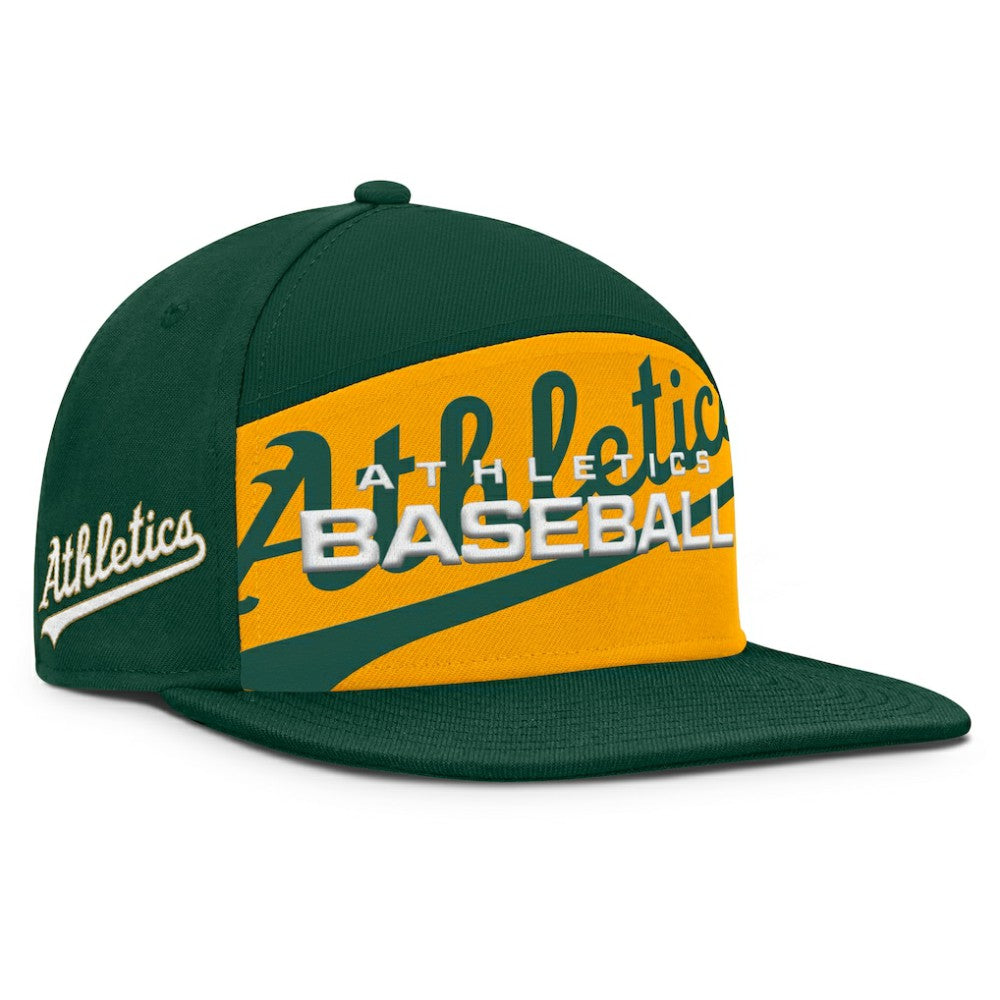 Athletics Fanatics Clubhouse Splitter Snapback Hat - Green/Gold - Fanatics Lifestyle