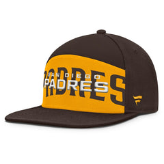 San Diego Padres Fanatics Clubhouse Splitter Snapback Hat - Brown/Gold - Fanatics on Sale