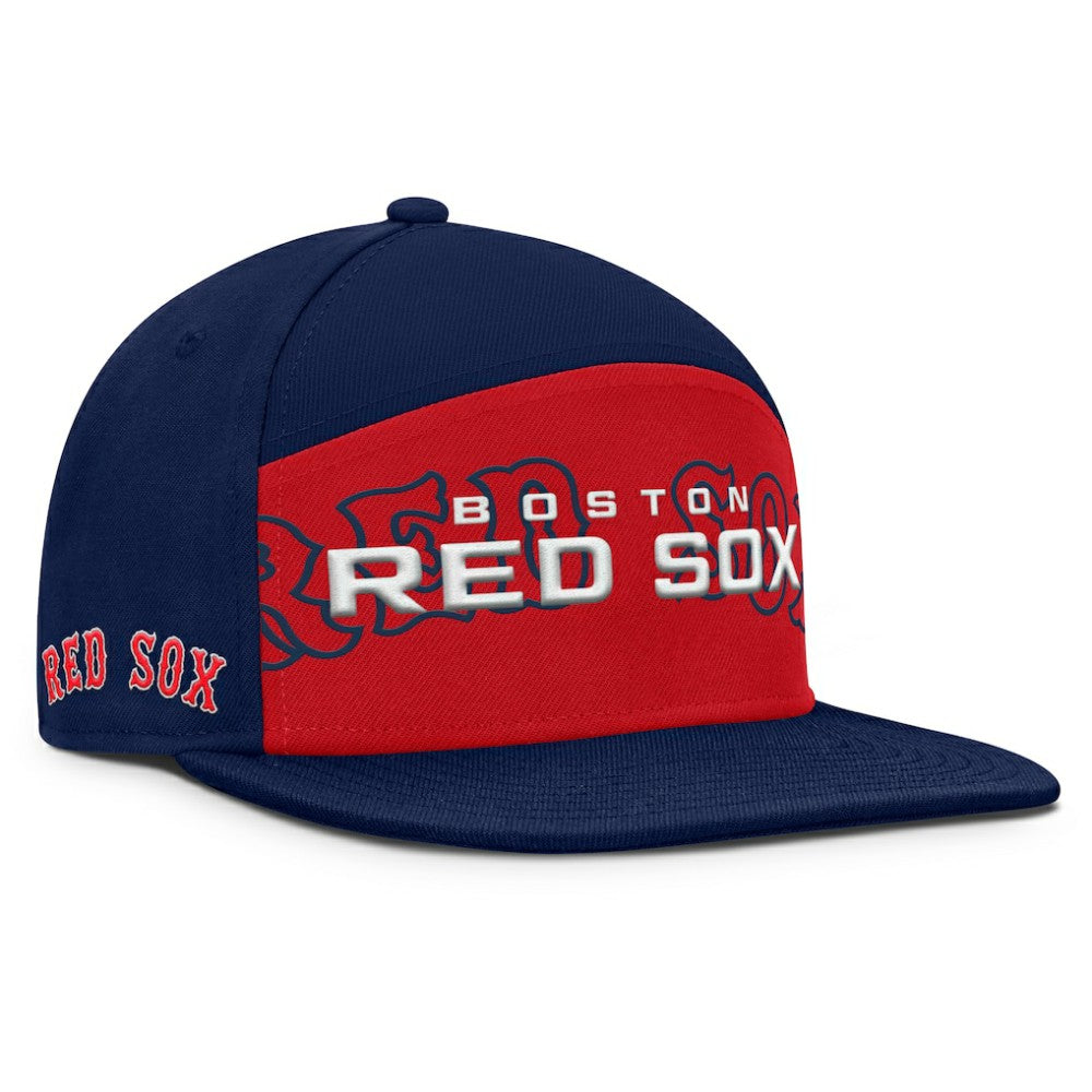 Boston Red Sox Fanatics Clubhouse Splitter Snapback Hat - Navy/Red - Fanatics Discount