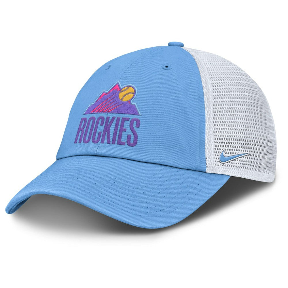 Colorado Rockies Nike Unisex 2025 City Connect Club Adjustable Trucker Hat - Light Blue/White - Nike Online