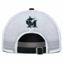 Miami Marlins Nike Unisex 2025 City Connect Trucker Adjustable Hat - Black/White - Nike Discount