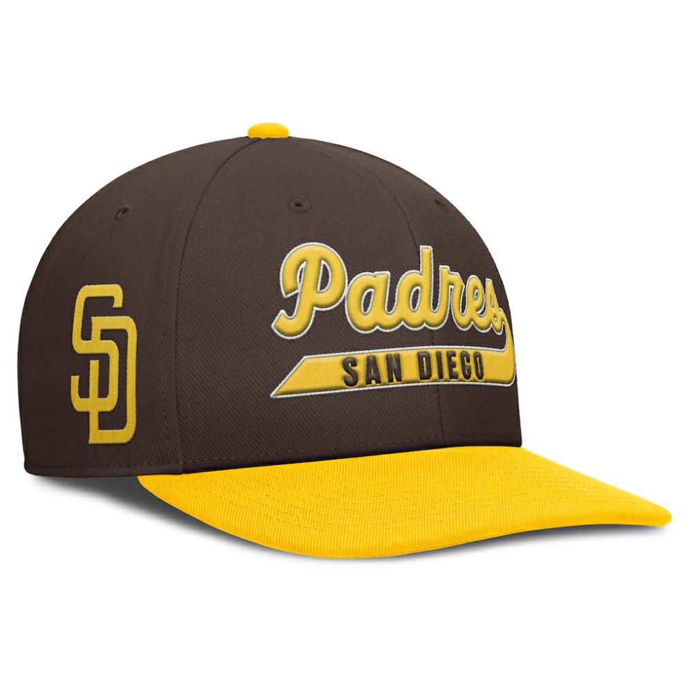 San Diego Padres Nike Pro Performance Snapback Hat - Brown/Gold - Nike Discount