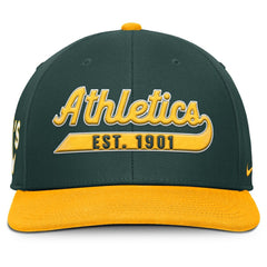Athletics Nike Pro Performance Snapback Hat - Green/Gold - Nike Sale