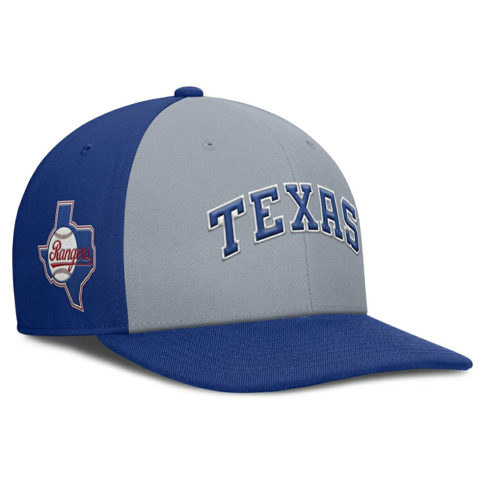 Texas Rangers Nike Pro Performance Snapback Hat - Gray/Royal - Nike Discount