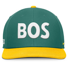 Boston Red Sox Nike 2025 City Connect Pro Performance Snapback Hat - Green/Yellow - Nike Lifestyle