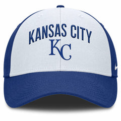 Kansas City Royals Nike Club Performance Adjustable Hat - White/Royal - Nike Discount
