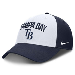 Tampa Bay Rays Nike Club Performance Adjustable Hat - White/Navy - Nike Sale