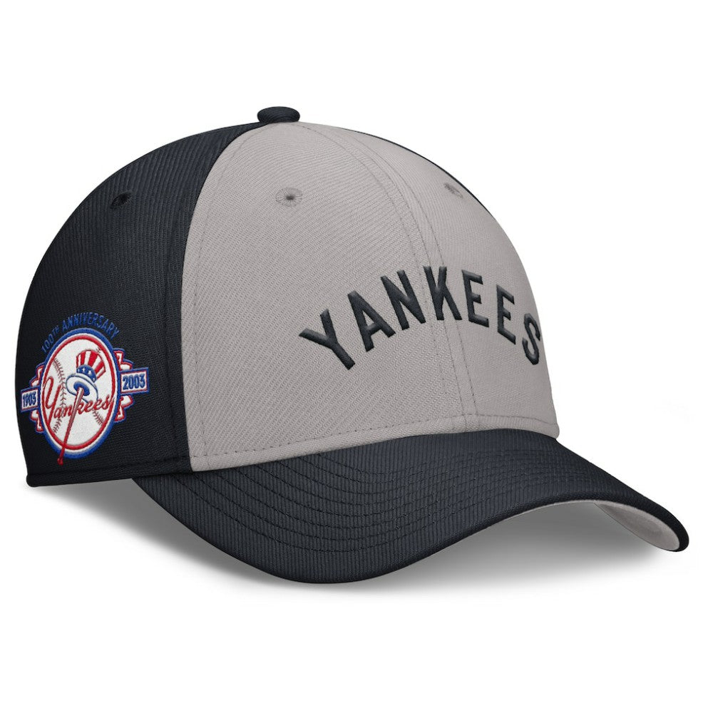 New York Yankees Nike Rise Swoosh Performance Flex Hat - Navy/Gray - Nike Lifestyle