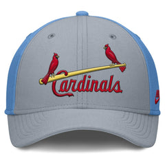 St. Louis Cardinals Nike Rise Swoosh Performance Flex Hat - Gray/Light Blue - Nike Discount