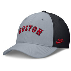Boston Red Sox Nike Rise Swoosh Performance Flex Hat - Gray/Navy - Nike Online