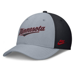 Minnesota Twins Nike Rise Swoosh Performance Flex Hat - Gray/Navy - Nike Online