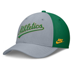 Athletics Nike Rise Swoosh Performance Flex Hat - Gray/Green - Nike Sale