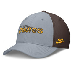 San Diego Padres Nike Rise Swoosh Performance Flex Hat - Gray/Brown - Nike Discount