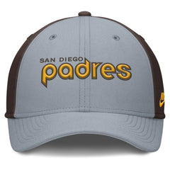 San Diego Padres Nike Rise Swoosh Performance Flex Hat - Gray/Brown - Nike Discount