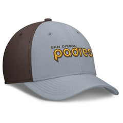 San Diego Padres Nike Rise Swoosh Performance Flex Hat - Gray/Brown - Nike Discount