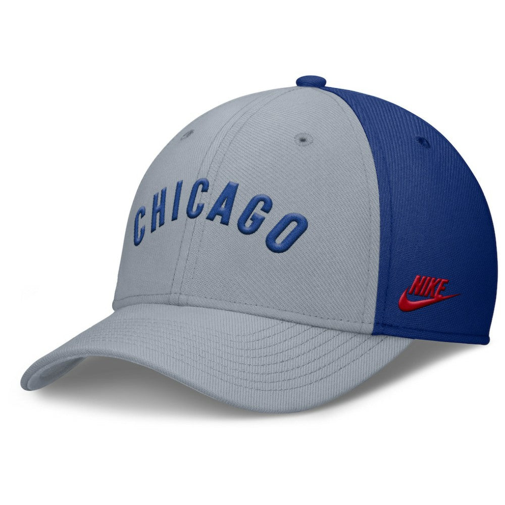 Chicago Cubs Nike Rise Swoosh Performance Flex Hat - Gray/Royal - Nike Online