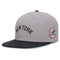 New York Yankees Nike Cooperstown Two-Tone Dri-FIT Round Bill True Fitted Hat - Gray - Nike Online