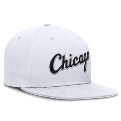 Chicago White Sox Nike Wordmark Dri-FIT Round Bill True Fitted Hat - White - Nike Sale