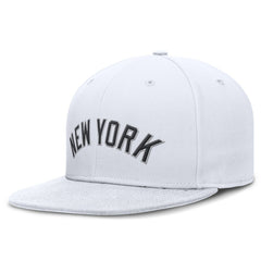 New York Yankees Nike Wordmark Dri-FIT Round Bill True Fitted Hat - White - Nike Sale