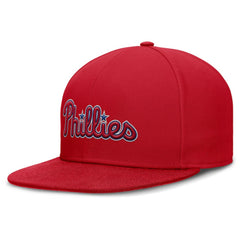 Philadelphia Phillies Nike Wordmark Dri-FIT Round Bill True Fitted Hat - Red - Nike Online