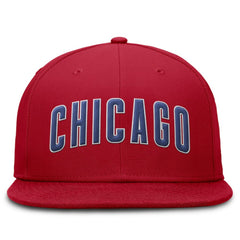 Chicago Cubs Nike Wordmark Dri-FIT Round Bill True Fitted Hat - Red - Nike Sale