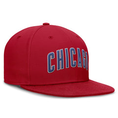 Chicago Cubs Nike Wordmark Dri-FIT Round Bill True Fitted Hat - Red - Nike Sale