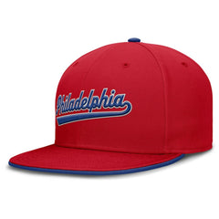 Philadelphia Phillies Nike Primetime Dri-FIT Round Bill True Fitted Hat - Red - Nike on Sale