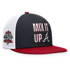 Atlanta Braves Nike Pro Performance Trucker Snapback Hat - Navy/Red - Nike on Sale