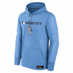 Kansas City Royals Nike Authentic Collection City Connect Therma Pullover Hoodie - Light Blue - Nike on Sale