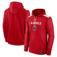 Los Angeles Angels Nike Authentic Collection City Connect Therma Pullover Hoodie - Red - Nike Online