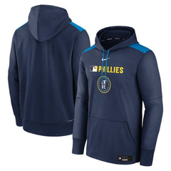 Philadelphia Phillies Nike Authentic Collection City Connect Therma Pullover Hoodie - Navy - Nike Sale