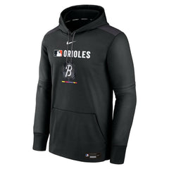 Baltimore Orioles Nike Authentic Collection City Connect Therma Pullover Hoodie - Black - Nike Lifestyle