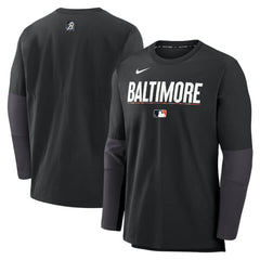 Baltimore Orioles Nike 2025 City Connect Authentic Collection Player Dri-FIT Lightweight Pullover - Black - Nike on Sale
