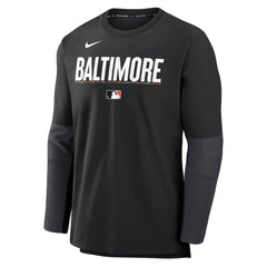 Baltimore Orioles Nike 2025 City Connect Authentic Collection Player Dri-FIT Lightweight Pullover - Black - Nike on Sale