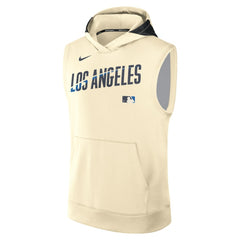 Los Angeles Dodgers Nike 2025 City Connect Authentic Collection Dri-FIT Sleeveless Hoodie - Cream - Nike Online
