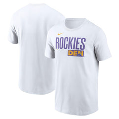 Colorado Rockies Nike City Connect Wordmark T-Shirt - White - Nike Online