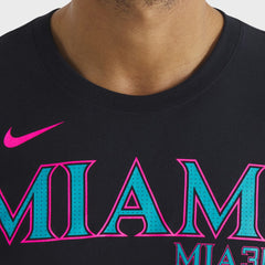 Miami Marlins Nike City Connect Wordmark T-Shirt - Black - Nike Discount