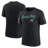 Tampa Bay Rays Nike Cooperstown Collection Eras Tri-Blend T-Shirt - Heather Black - Nike Lifestyle