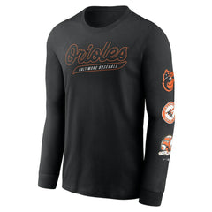 Baltimore Orioles Nike Cooperstown Collection Knockout Long Sleeve T-Shirt - Black - Nike Sale