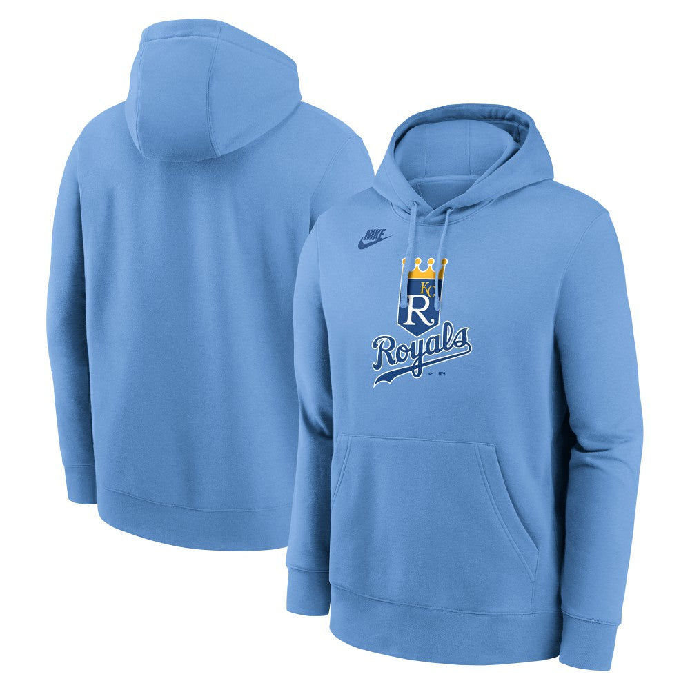 Kansas City Royals Nike Cooperstown Collection Logo Club Hoodie - Light Blue - Nike Sale