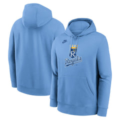 Kansas City Royals Nike Cooperstown Collection Logo Club Hoodie - Light Blue - Nike Sale