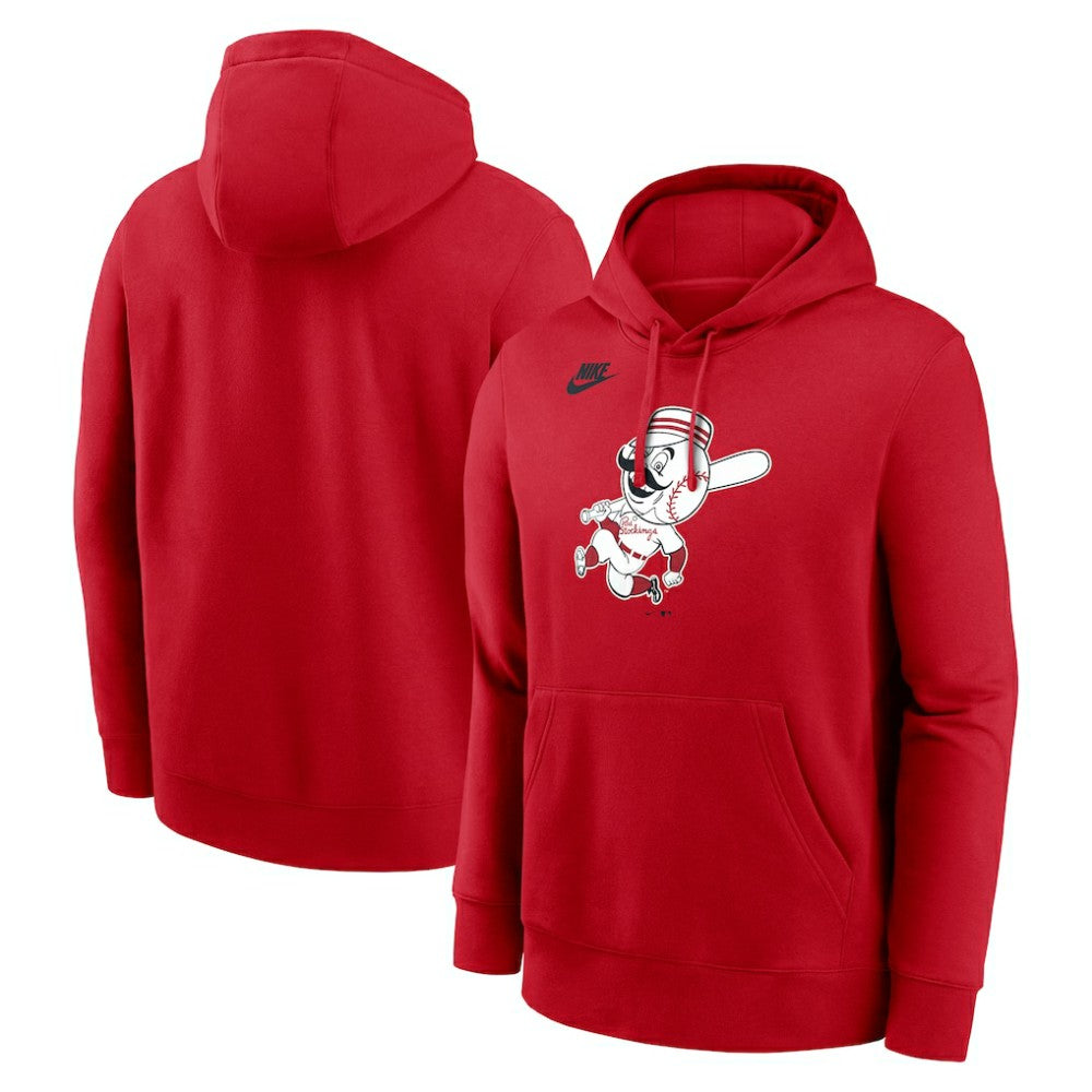 Cincinnati Reds Nike Cooperstown Collection Logo Club Hoodie - Red - Nike Online